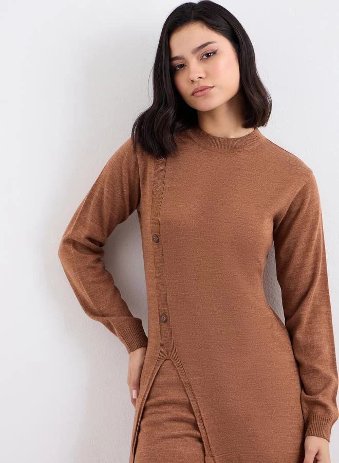 Amirah Amirah Women Longline Knit Top and Pants Modest Set