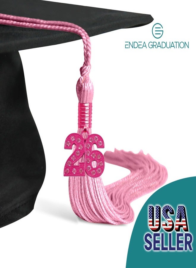 Endea Graduation شرابة تخرج بلون واحد من إنديا مع تعليقة وردية لامعة (وردي، 2026) - Image 4