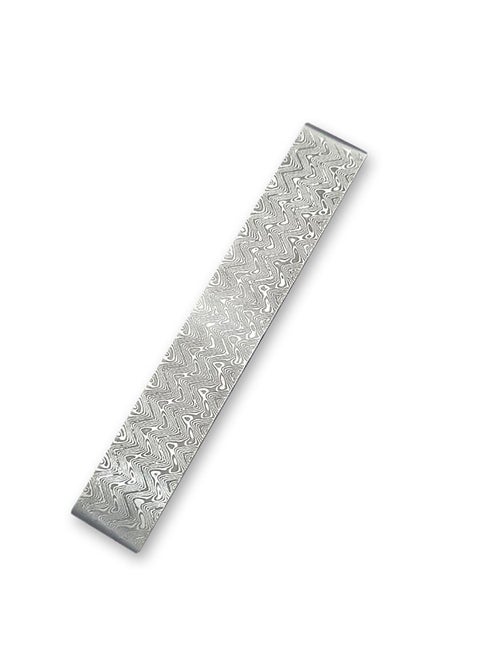 Damascus Steel Billet Patterned Steel Cutter Embryo Forging Materials Quenched Smoothed for Cutter DIY Multipurpose Material