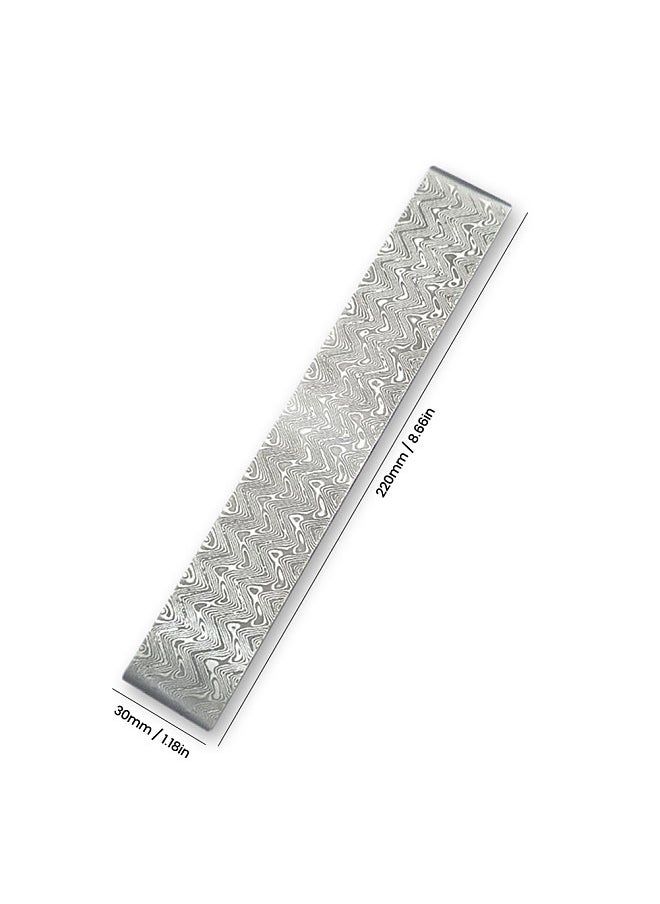 Damascus Steel Billet Patterned Steel Cutter Embryo Forging Materials Quenched Smoothed for Cutter DIY Multipurpose Material
