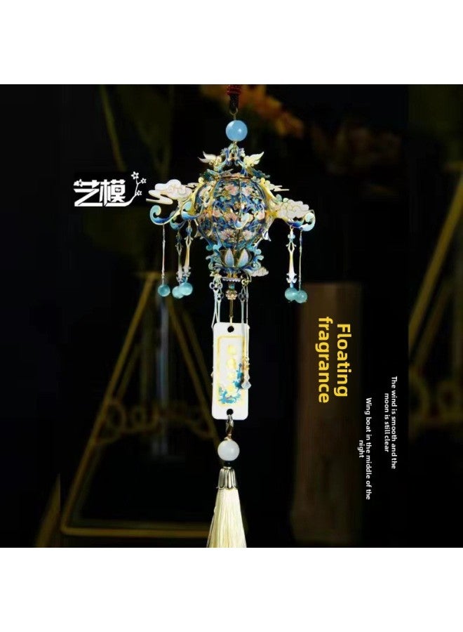 Art Model Guofeng Floating Xiangpei 3D Three-dimensional Puzzle Metal Assembled Model Handmade DIY Wedding Gift For Women-Color:Stay Up Late And Not Bald + Twist Light + Tools + Incense Holder - Image 1