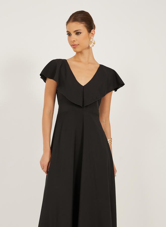 ستايلي فستان بكتف مكشكش - Image 4