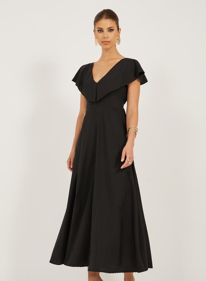 ستايلي فستان بكتف مكشكش - Image 3