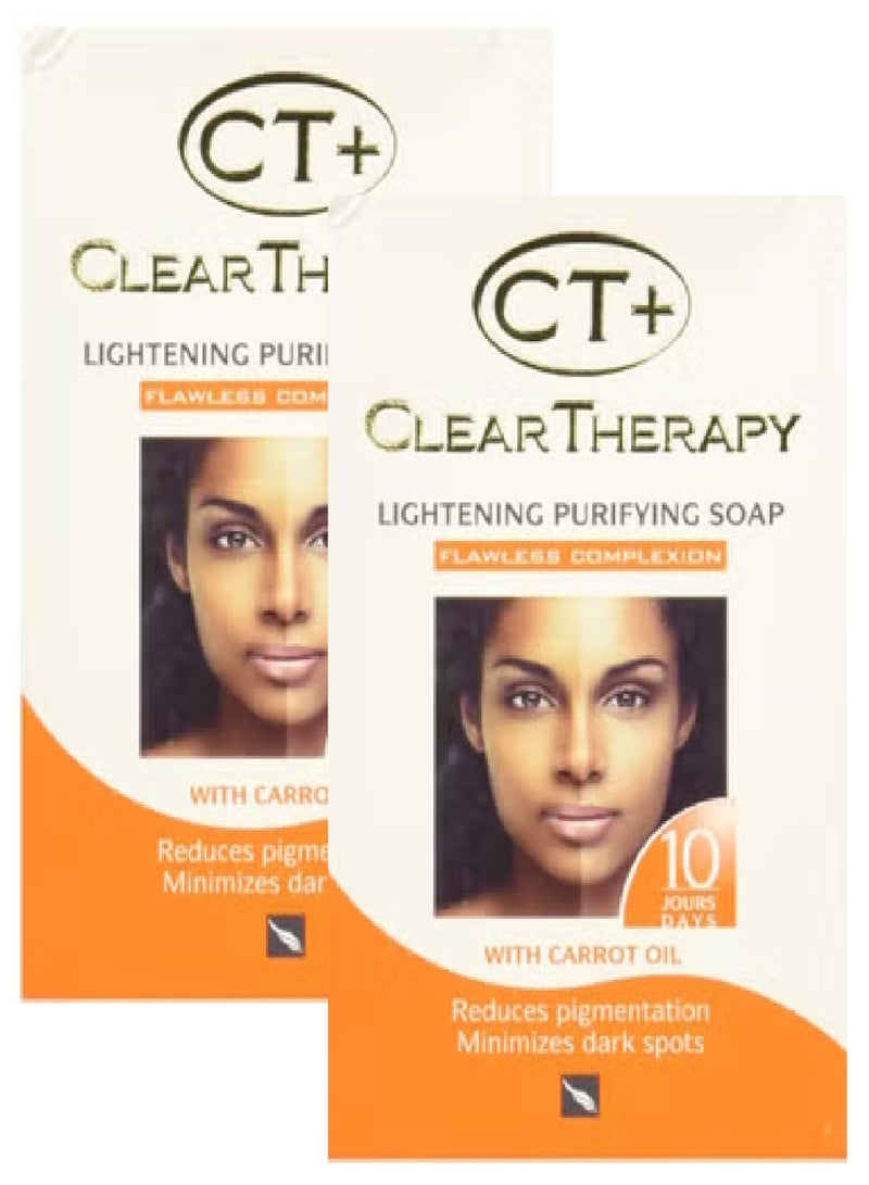 سي تي كلير ثيرابي قطعتين من صابون منقي وتفتيح بزيت الجزر 175x2 ج - Image 1
