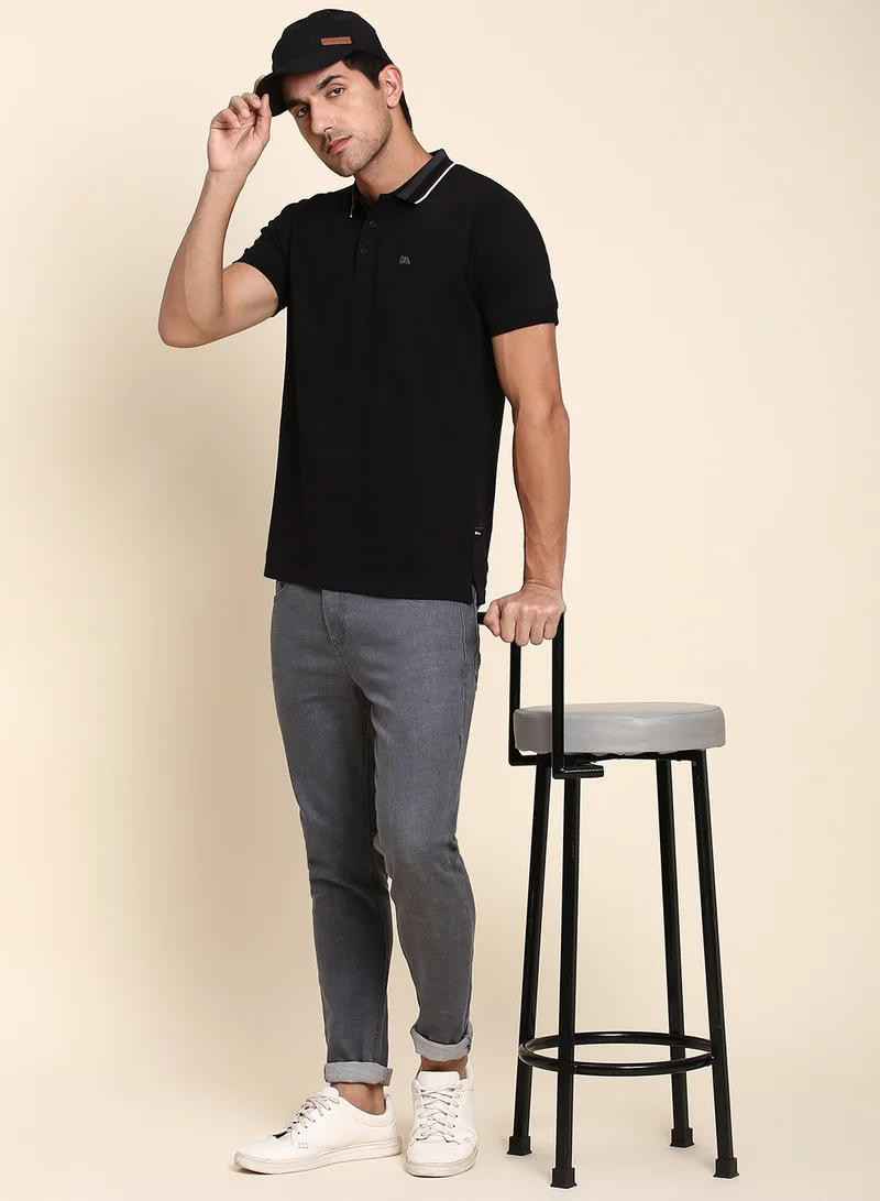 Dennis Lingo Slim Fit Grey Men's Jeans with Button & Zip Closure