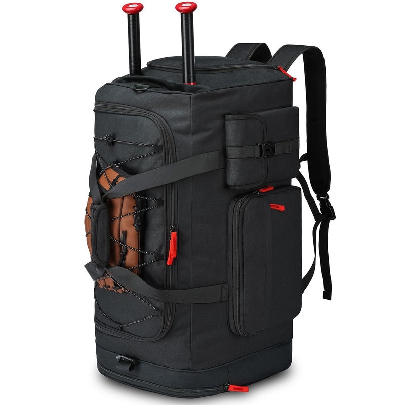 TUGUAN Large Capacity Baseball & Softball Duffle Bag with Shoe Compartment - Portable Bat Backpack for Adults, Coaches, and Teams 65L Storage for Catcher Gear & Equipment - Image 1