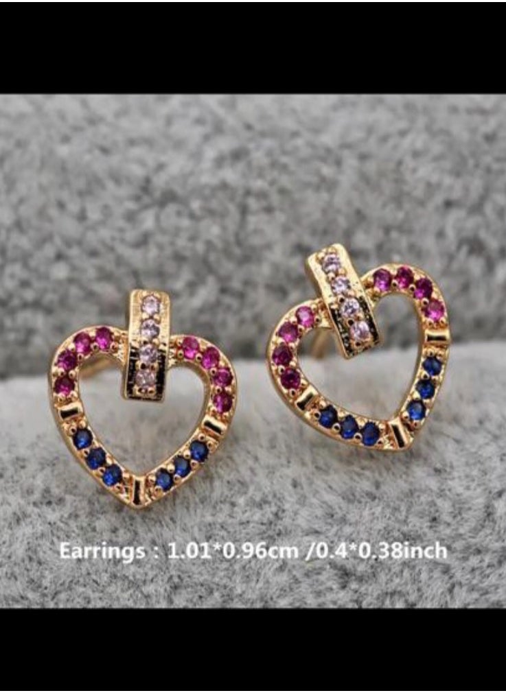 sixtyfour - 18k Gold Plated Multicolor Earrings For Women - Image 1