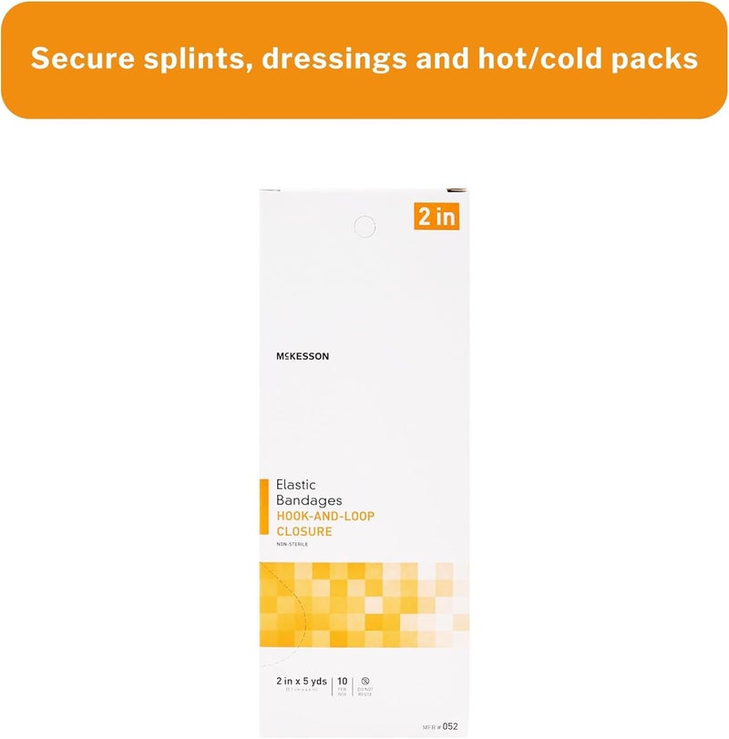 McKesson Elastic Bandage with Hook and Loop Closure LatexFree Compression Bandage 2 in x 5 yd 10 Count 1 Pack - Image 2