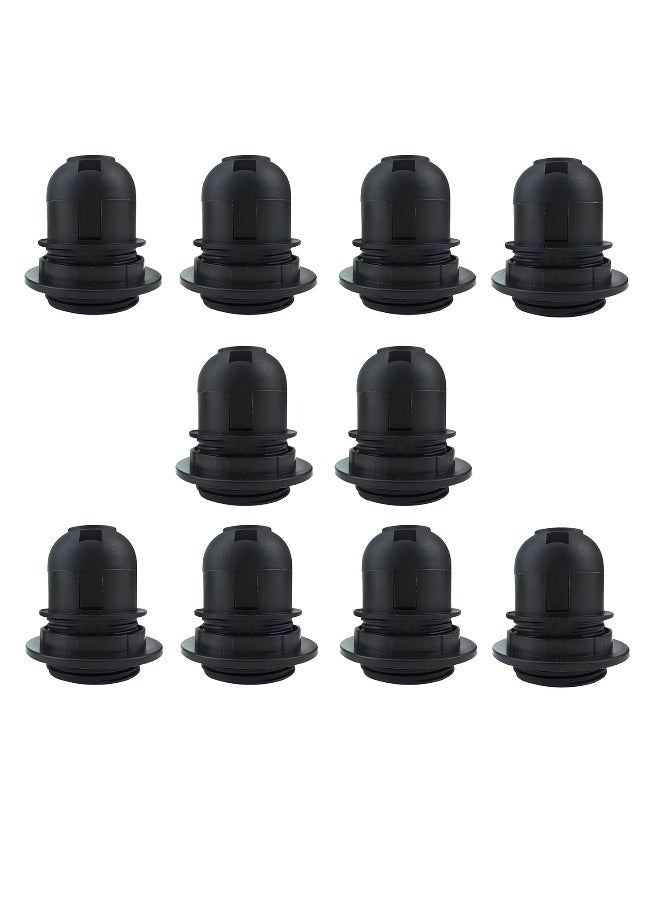 Royal Apex Lamp Base Adapter E27 4A Light Bulb Lamp Holder Pendant Screw Cap Socket Vintage Black 250V 10 - Image 1