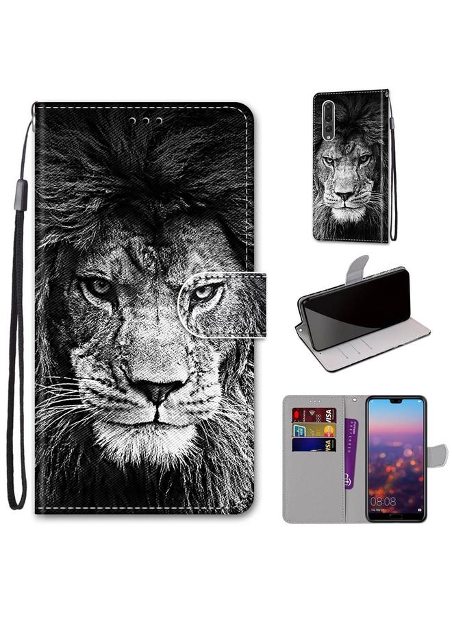 S-TOP Case For Huawei P20 Pro Coloured Drawing Cross Texture Horizontal Flip PU Leather Case with Holder & Card Slots & Wallet & Lanyard - Image 1