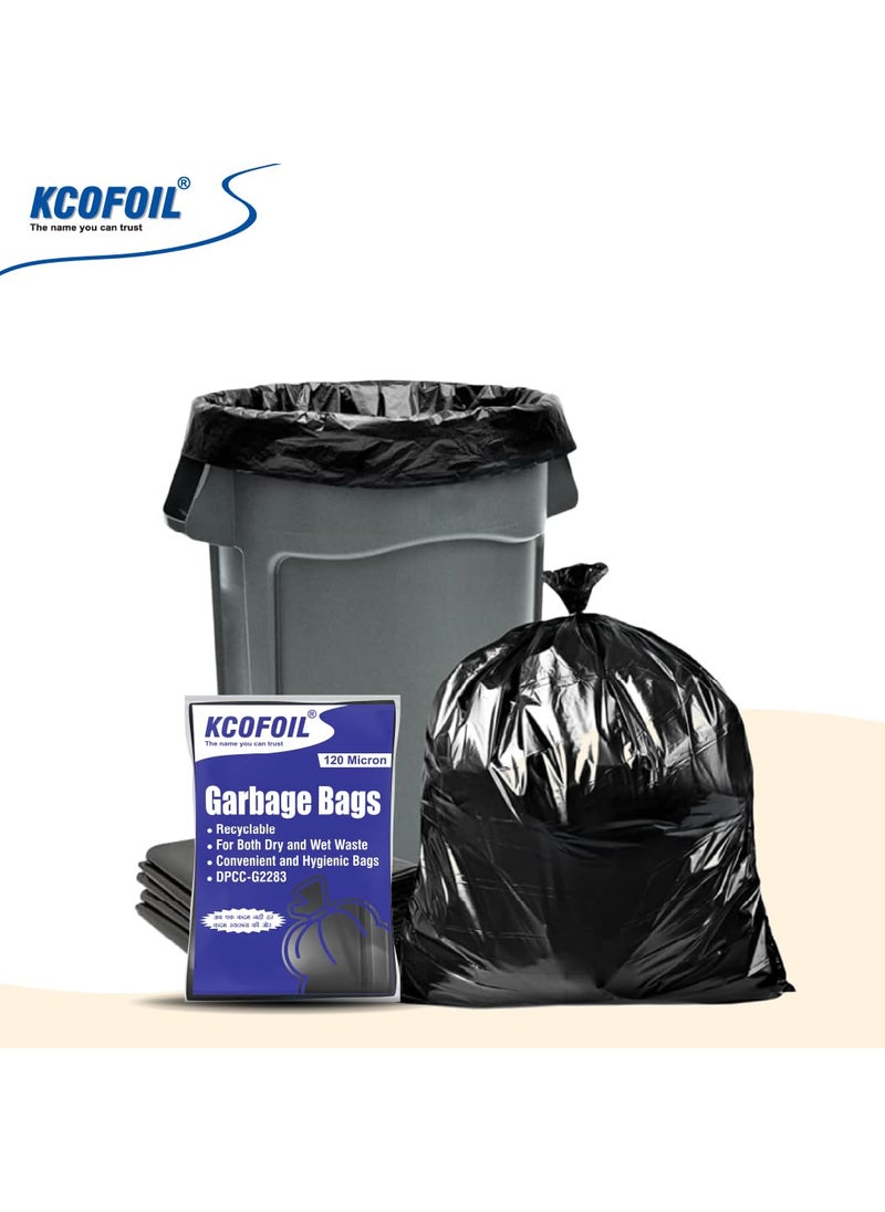 KCOFOIL Kcofoil Garbage Bags 120 Micron Large SIze Dustbin bag Pack of 10  - Image 3