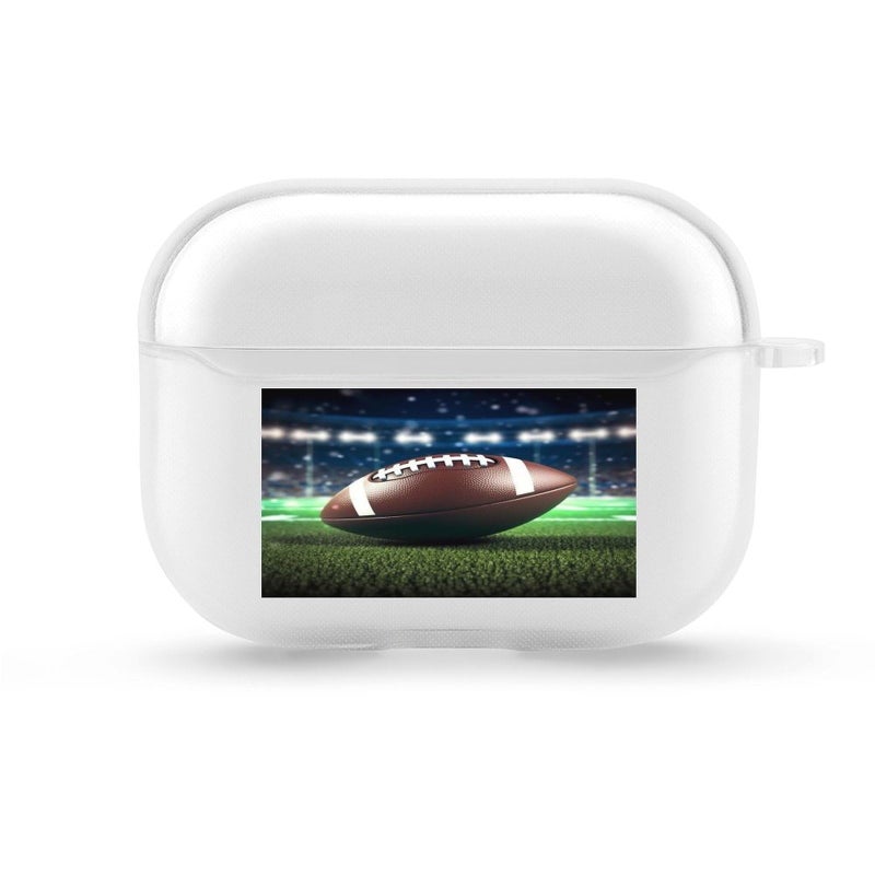 American Football Protective Case with Keychain for Airpod Pro Front LED Visible - Image 2