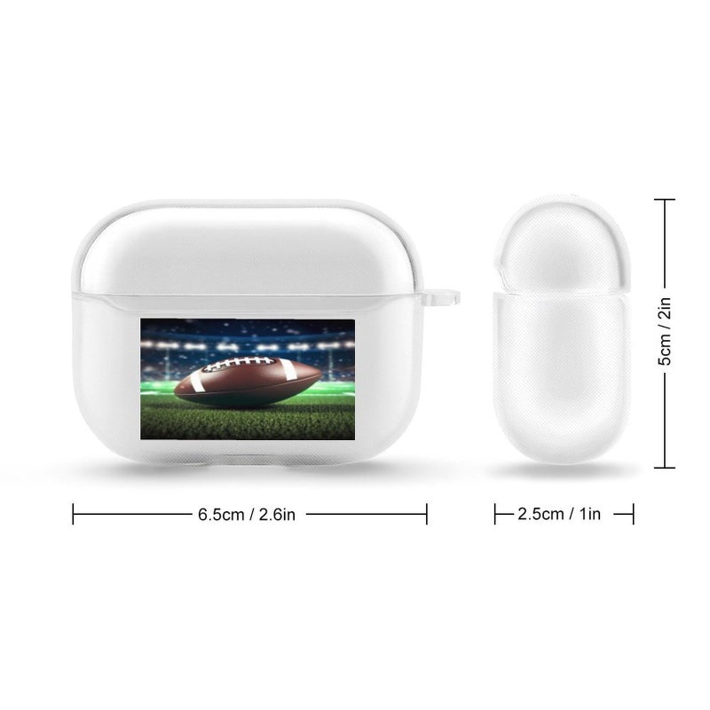 American Football Protective Case with Keychain for Airpod Pro Front LED Visible - Image 3