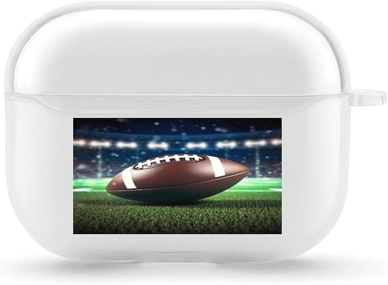 American Football Protective Case with Keychain for Airpod Pro Front LED Visible - Image 1