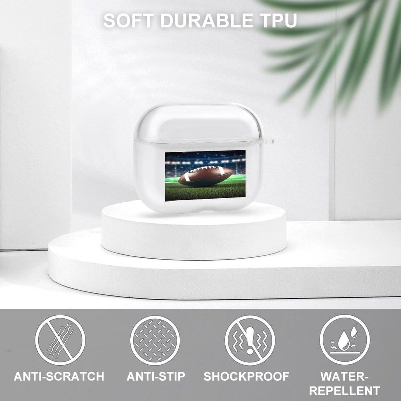 American Football Protective Case with Keychain for Airpod Pro Front LED Visible - Image 4