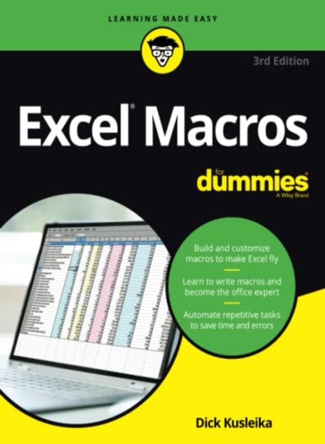 Excel Macros For Dummies 3Rd Edition by Kusleika, D Paperback