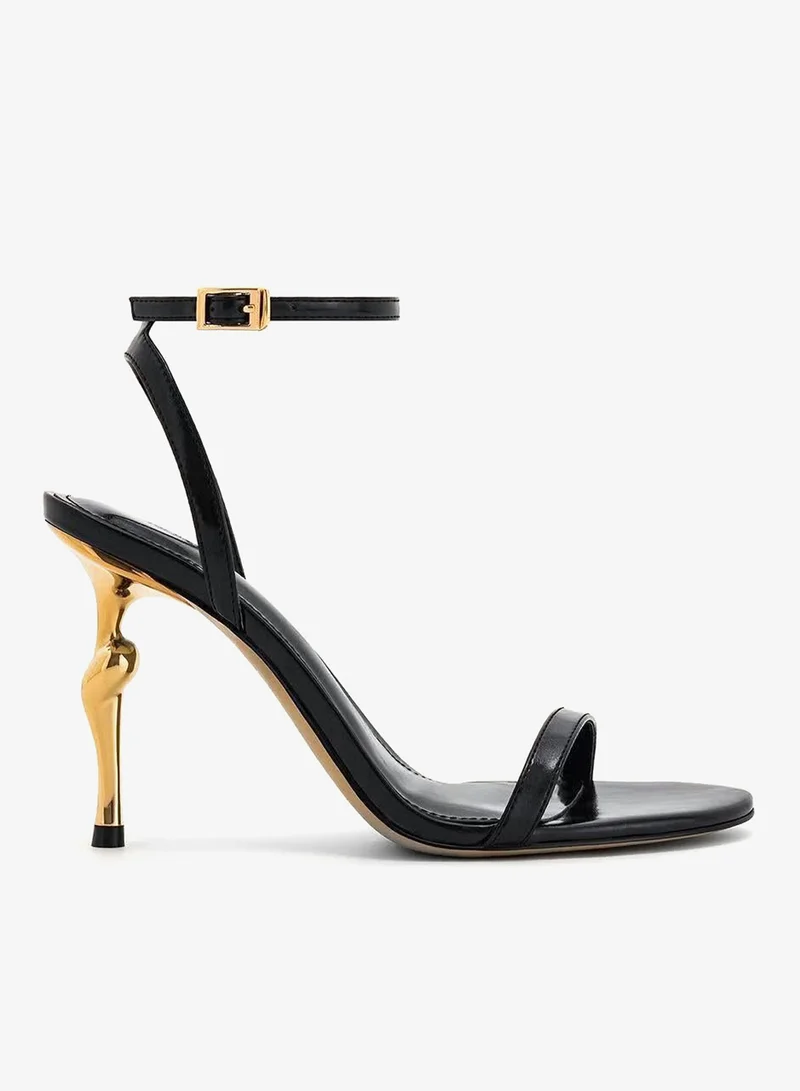 JW PEI Alivia gold metal heel sandals
