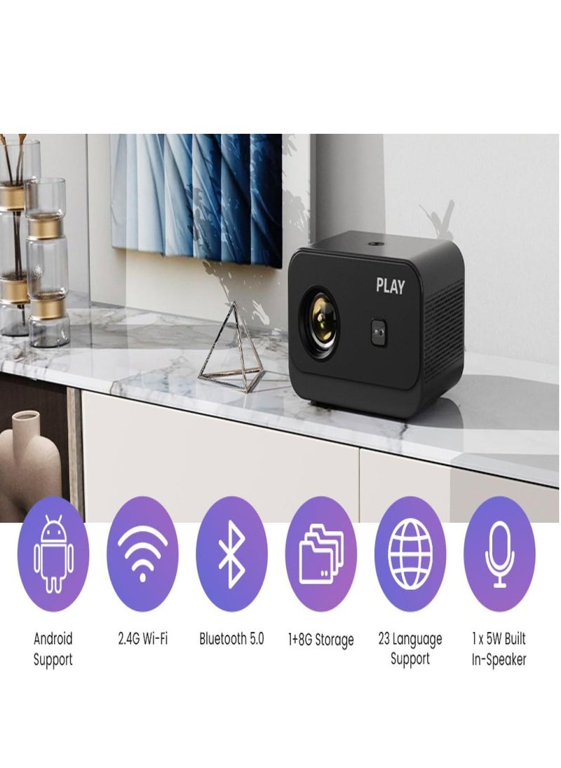 New Home Projector, Android 9 Projector with 1+8G 2.4G WiFi Wireless Bluetooth 5.0, 4500 Lumens, HDMI/USB/AV/Audio Port - pzsku/Z9EC96F41566A708C6D7FZ/45/_/1739964817/1d86c46d-4265-4b62-a4a1-0c0a9bacf73c