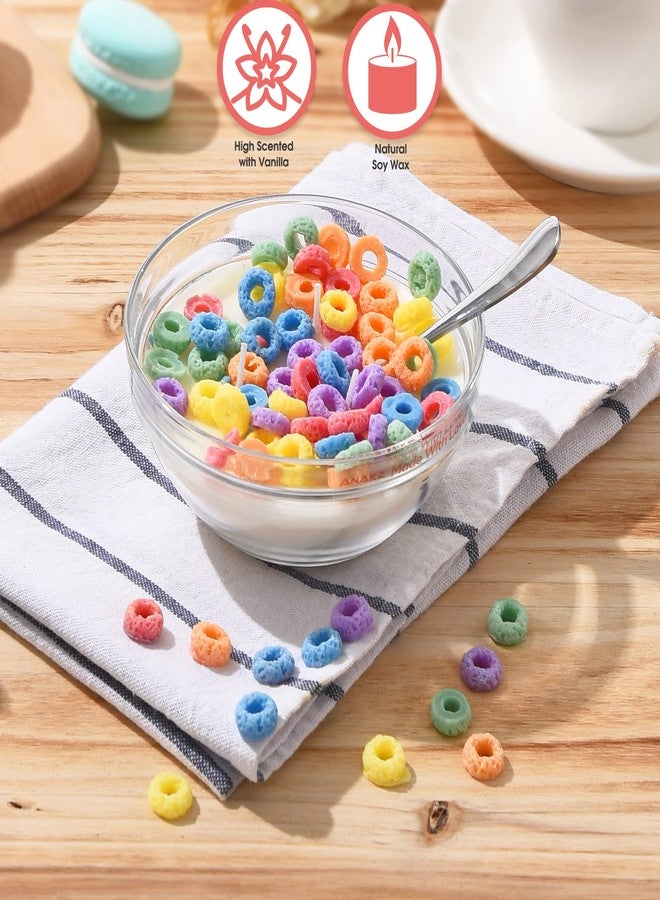 Anakz Cereal Candle Bowl - Vanilla Scented Food Candles - Cute Candles for Cool Gifts - 3 Wicks Cereal Candles for Best Burn - Cereal Bowl Candle with Spoon - Cool Candles - Image 3