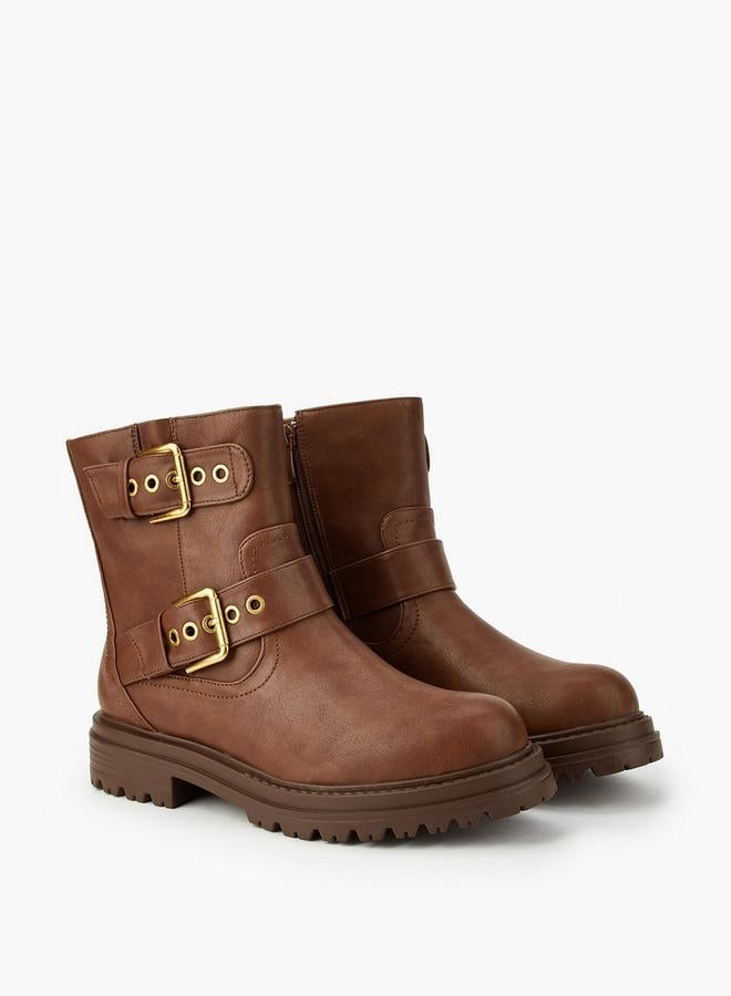 Flora Bella By Shoexpress Women's Buckle Accent Ankle Boots - Image 3