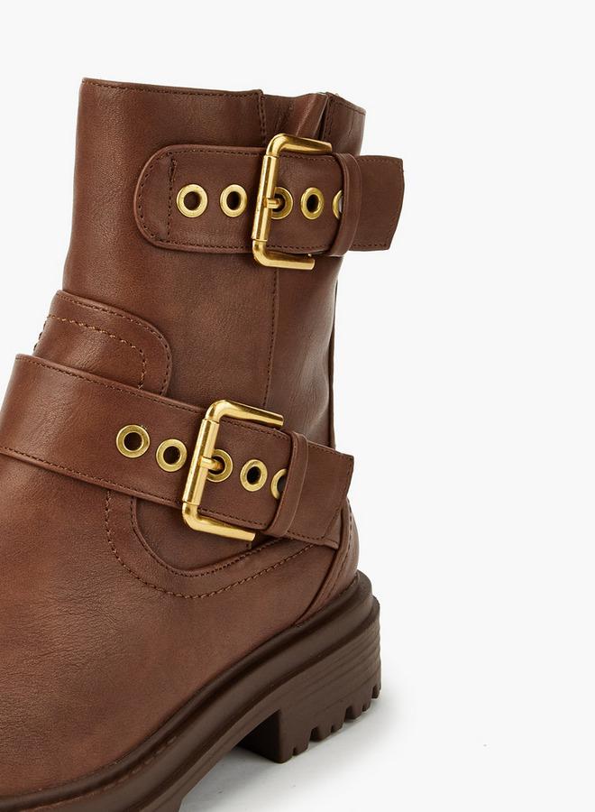 Flora Bella By Shoexpress Women's Buckle Accent Ankle Boots - Image 4