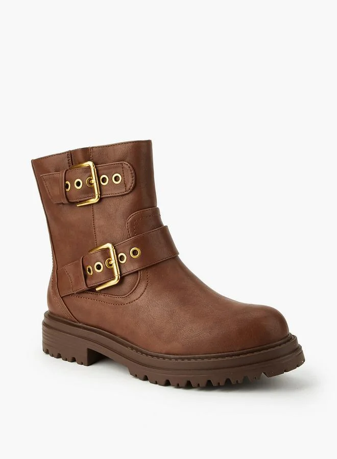 Flora Bella By Shoexpress Women's Buckle Accent Ankle Boots