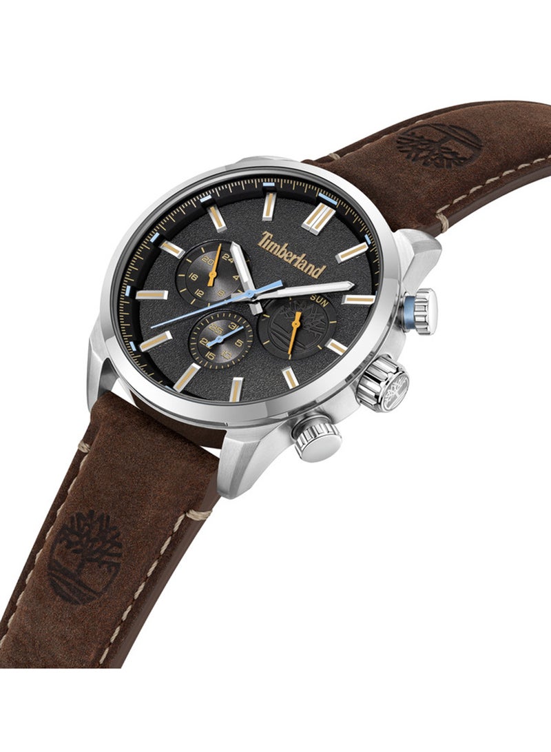 Timberland Men Henniker II Green Dial Leather Strap Analog Watch for Men, 44mm - Image 2