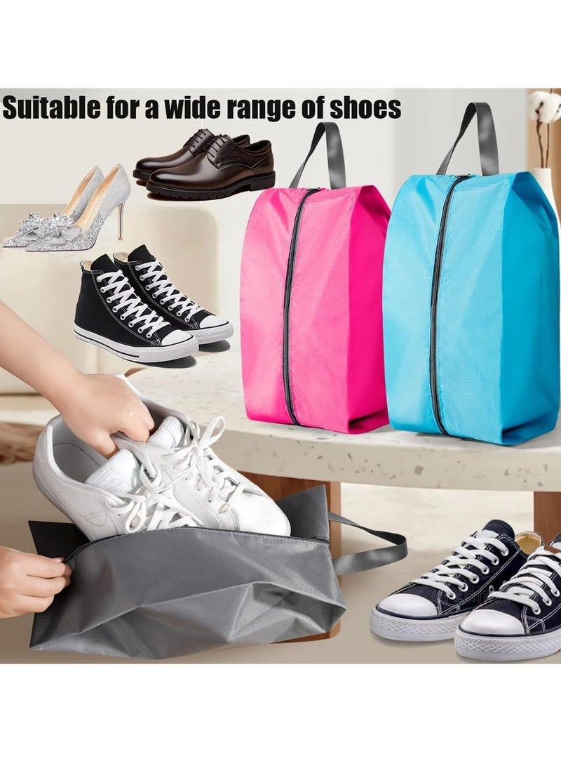 Captaintech Shoe Bag, 6 Pcs Non-Woven Dustproof with Rope Storage Bag, Portable Home Shoes Organizers, Men And Women Dustproof & Waterproof Sports Shoe Bags for Packing (3 Size In One Set) - Image 3