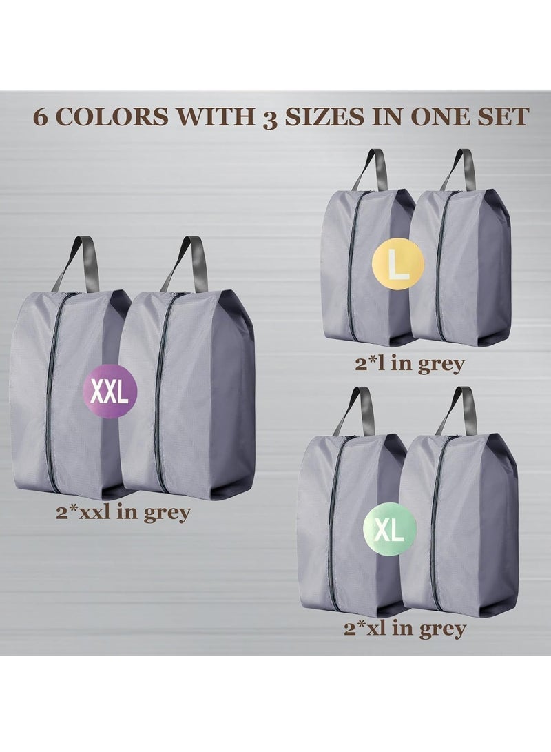 Captaintech Shoe Bag, 6 Pcs Non-Woven Dustproof with Rope Storage Bag, Portable Home Shoes Organizers, Men And Women Dustproof & Waterproof Sports Shoe Bags for Packing (3 Size In One Set) - Image 4