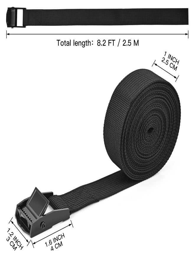 Kshineni Lashing Strap Fastening Strap 2.5 m x 25 mm Lashing Straps Expander with Clamps Tie Down Straps Tension Straps with Clamping Lock (Black) - Image 2