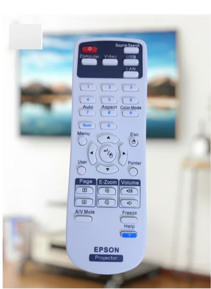 Universal Remote Control for Projector – Compatible with All Projector Models (Home Cinema, PowerLite, EB, EX, VS, BrightLink, EMP Series) – Easy Setup, No Programming Needed, Durable, Long-Range, Reliable Control for Projector Settings - Image 1