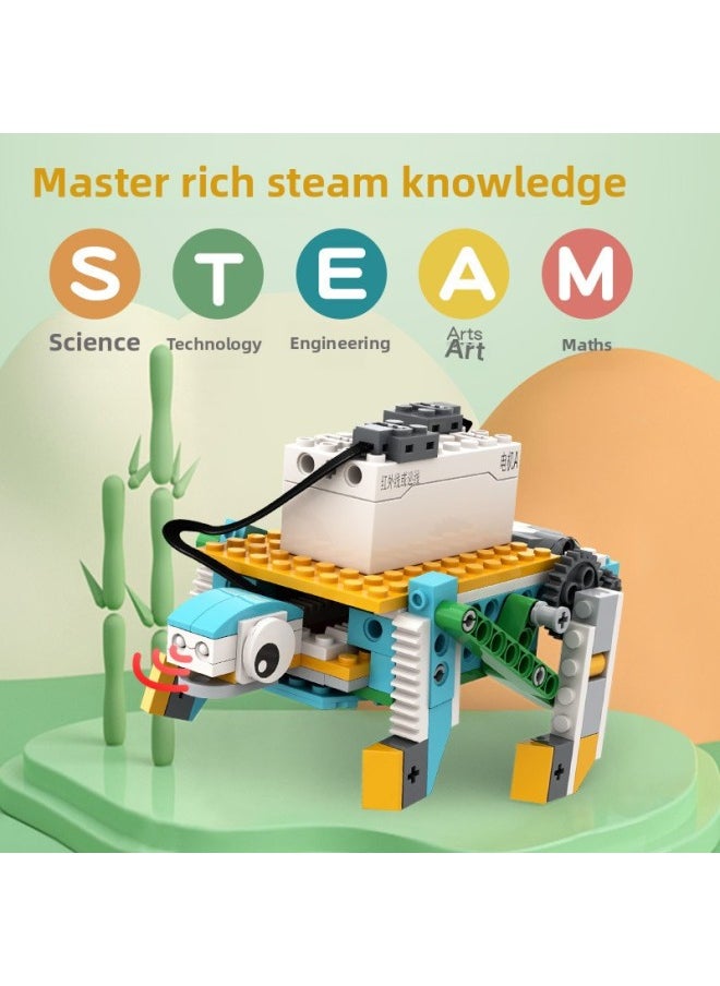 Primary School Children's Educational Science And Education Building Block Set 9 Years Old + Creative Gift Programming Robot Birthday Gift Toy-Color:CB46 Science And Education Package B [Programming 702 Particles] Delivers Courses And 3D Modeling