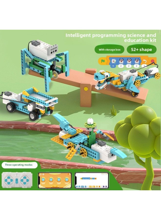 Primary School Children's Educational Science And Education Building Block Set 9 Years Old + Creative Gift Programming Robot Birthday Gift Toy-Color:CB46 Science And Education Package B [Programming 702 Particles] Delivers Courses And 3D Modeling