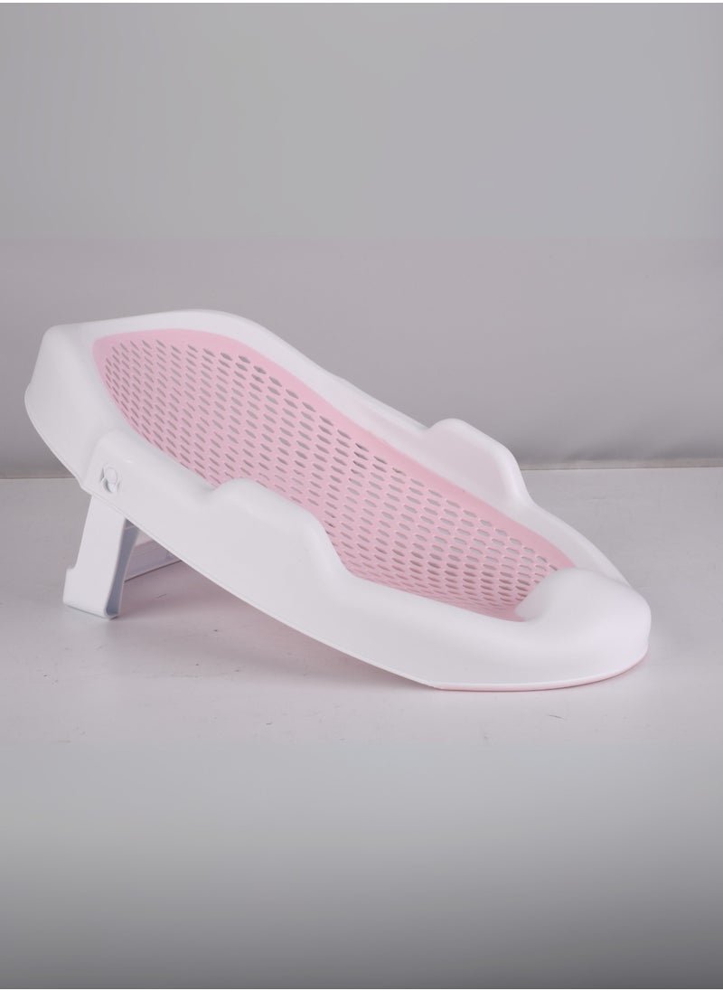 Moms Magic Bath Rack – Soft TPE Back, Anti-Slip Raised Design, Locking Feet, and Hook – Convenient for Bathtub or Bathroom Use, Easy to Dry-pink  - Image 3