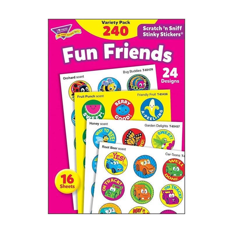 TREND enterprises, Inc. T-83917 Fun Friends Stinky Stickers Variety Pack, 240/Pack - Image 5