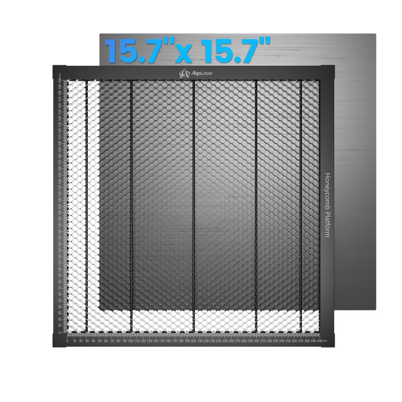 AlgoLaser سرير الليزر هونيكومب من ألغولازر - طاولة عمل هونيكومب 400x400 مم - لوحة هونيكومب من الألمنيوم لآلة النقش بالليزر - ملحقات النقش بالليزر لمعظم آلات النقش والقطع بالليزر (15.7x15.7 بوصة) - Image 1