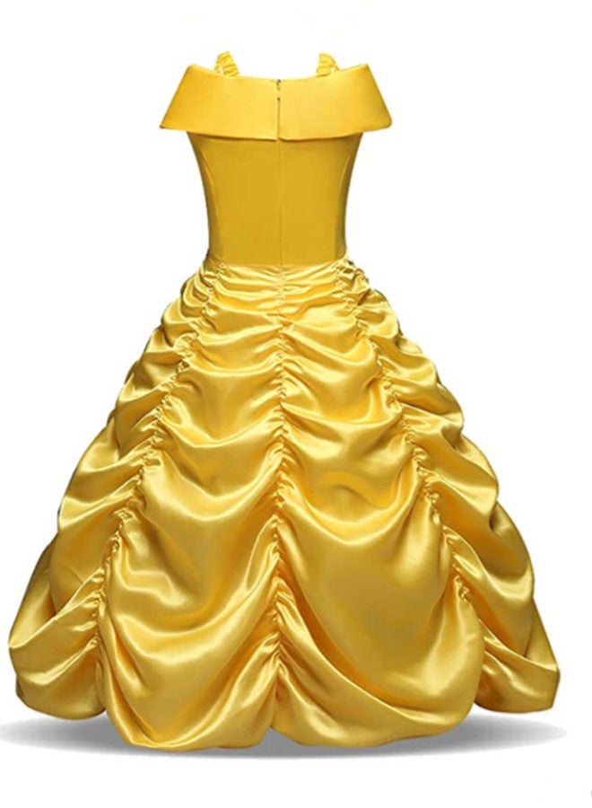 ISank Beauty and The Beast Costume Belle Princess Birthday Party Fancy Dress - Image 3