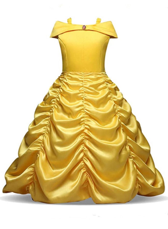 ISank Beauty and The Beast Costume Belle Princess Birthday Party Fancy Dress - Image 2