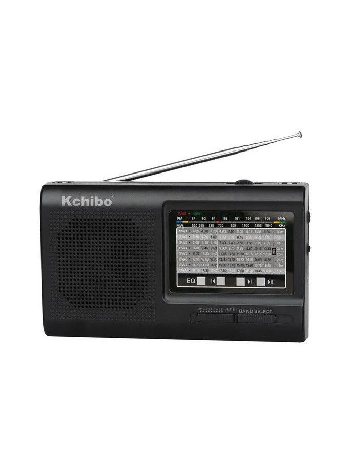 KK-2005 Radio FM AM SW Portable Radio AC Power Shortwave Multiband Big Speaker World Receiver Radio - Black