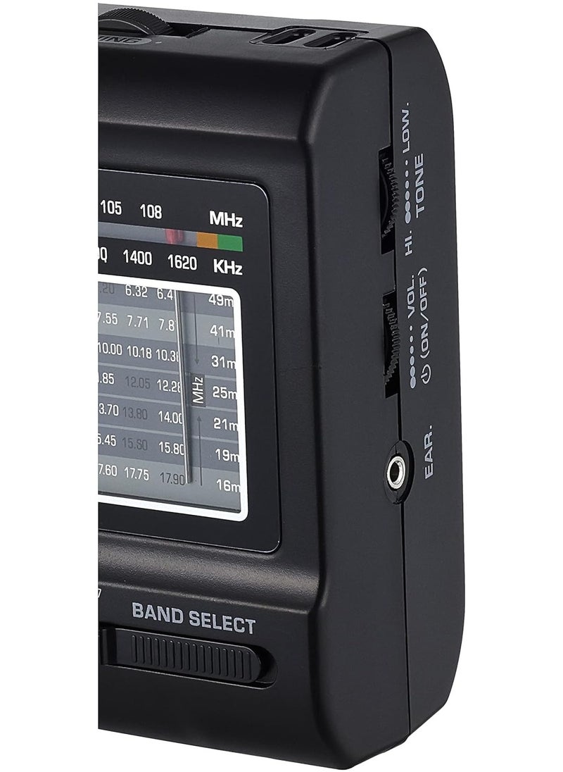 KK-2005 Radio FM AM SW Portable Radio AC Power Shortwave Multiband Big Speaker World Receiver Radio - Black