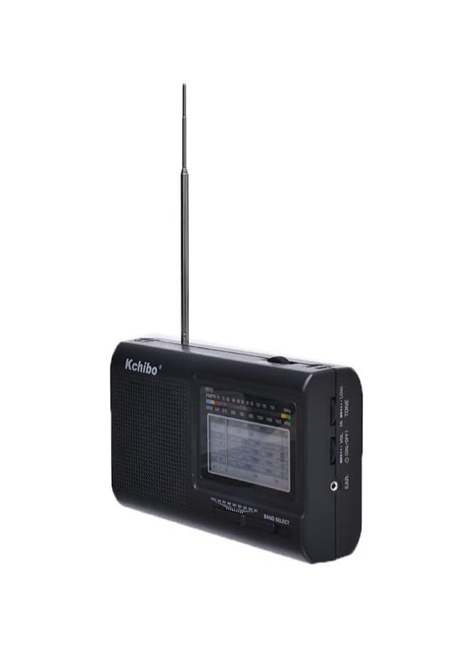 KK-2005 Radio FM AM SW Portable Radio AC Power Shortwave Multiband Big Speaker World Receiver Radio - Black