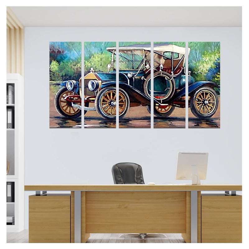 PAPER PLANE DESIGN Modern Art for Wall - Large Abstract Landscape Painting on Canvas for Living Room, Bedroom, Hotel, and Office Walls - Size 27 x 50 Inches (C) - Image 2