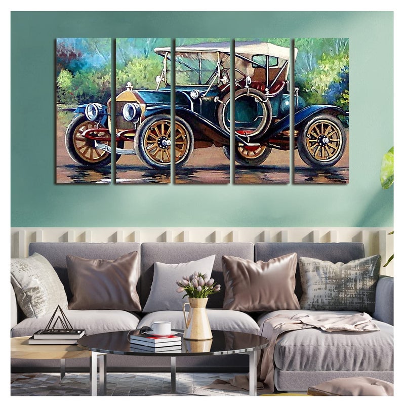 PAPER PLANE DESIGN Modern Art for Wall - Large Abstract Landscape Painting on Canvas for Living Room, Bedroom, Hotel, and Office Walls - Size 27 x 50 Inches (C) - Image 3