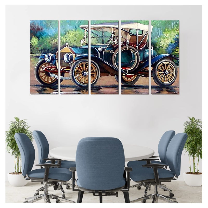 PAPER PLANE DESIGN Modern Art for Wall - Large Abstract Landscape Painting on Canvas for Living Room, Bedroom, Hotel, and Office Walls - Size 27 x 50 Inches (C) - Image 4