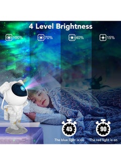 Tobeape Topibe® Astronaut Kids Projector with Remote Control LED Night Light Stars Lights Galaxy 360 Degree Adjustable for Game Room Home Theater White  - Image 3