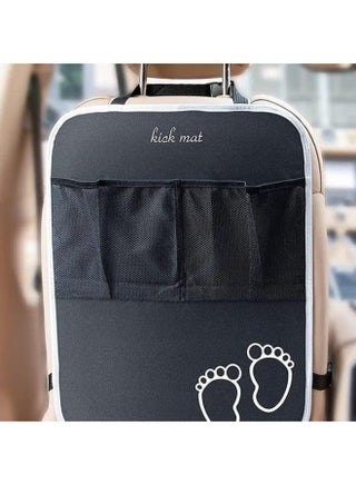 Kick Mat For Car,2 Pack Auto Seat Back Protectors With Adjustable Strap And 2 Mesh Pockets,Waterproof Organizer Mat,Car Mats Kids From Scratches Dirt Mud - view 2