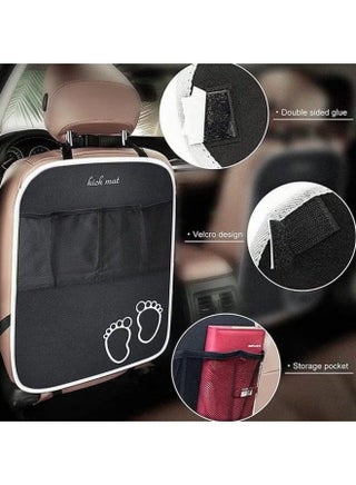 Kick Mat For Car,2 Pack Auto Seat Back Protectors With Adjustable Strap And 2 Mesh Pockets,Waterproof Organizer Mat,Car Mats Kids From Scratches Dirt Mud - view 3