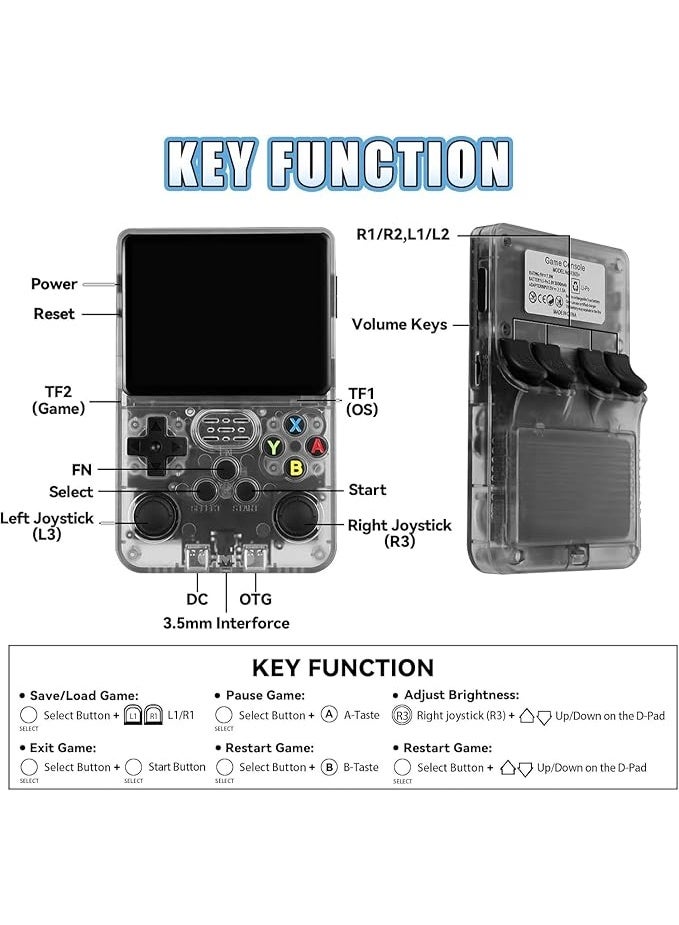 Retro Handheld Gaming Console, 3.5-Inch HD Display, Dual 3D Joysticks for Enhanced Control, Portable Emulator Console with 3500mAh Battery, Multiplatform Support for Gaming on the Go. - Image 3