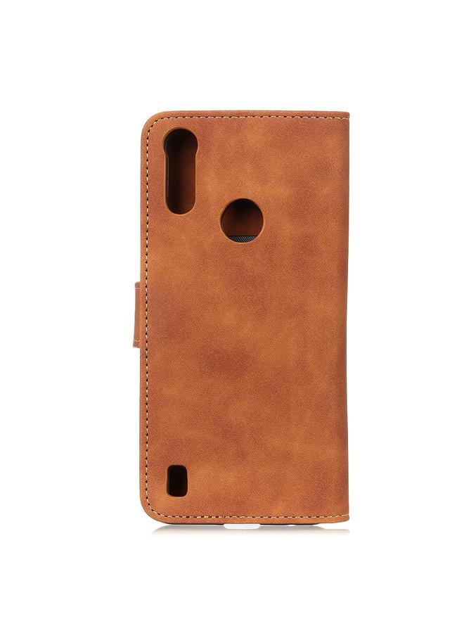 S-TOP Case For Motorola Moto E7 Power / E7i Power / Lenovo K13 KHAZNEH Retro Texture PU + TPU Horizontal Flip Leather Case with Holder & Card Slots & Wallet - Image 3