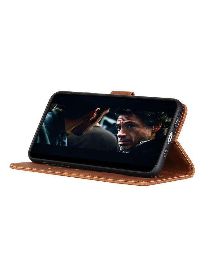 S-TOP Case For Motorola Moto E7 Power / E7i Power / Lenovo K13 KHAZNEH Retro Texture PU + TPU Horizontal Flip Leather Case with Holder & Card Slots & Wallet - Image 5